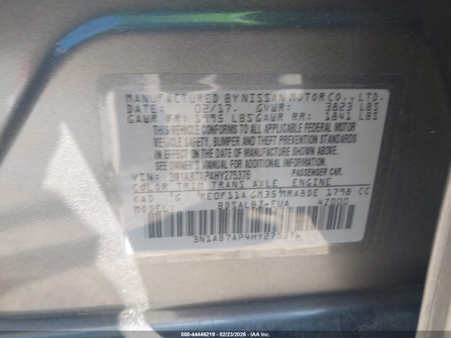 2017 NISSAN SENTRA 3N1AB7AP4HY275376 Photo 8