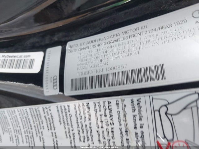 2014 AUDI TT TRUBFAFK8E1000857 Photo 8