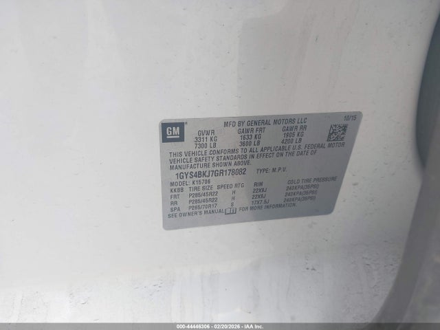 2016 CADILLAC ESCALADE 1GYS4BKJ7GR178082 Photo 8