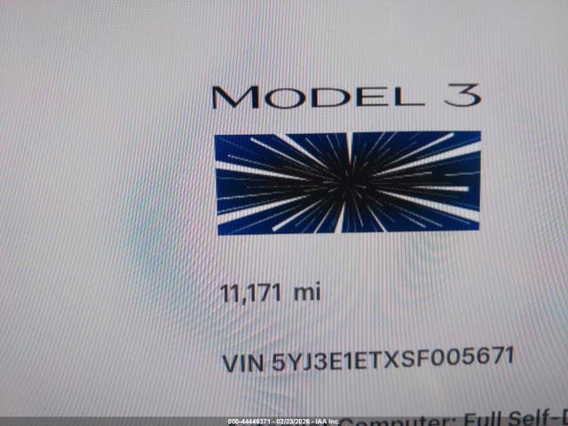 2025 TESLA MODEL 3 5YJ3E1ETXSF005671 Photo 6