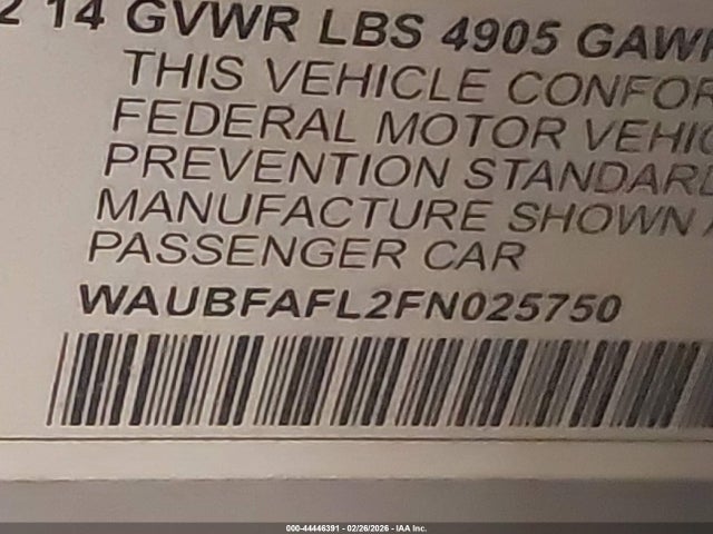 2015 AUDI A4 WAUBFAFL2FN025750 Photo 8