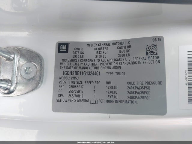 1GCHSBE11G1324461 Chevrolet Colorado Wt