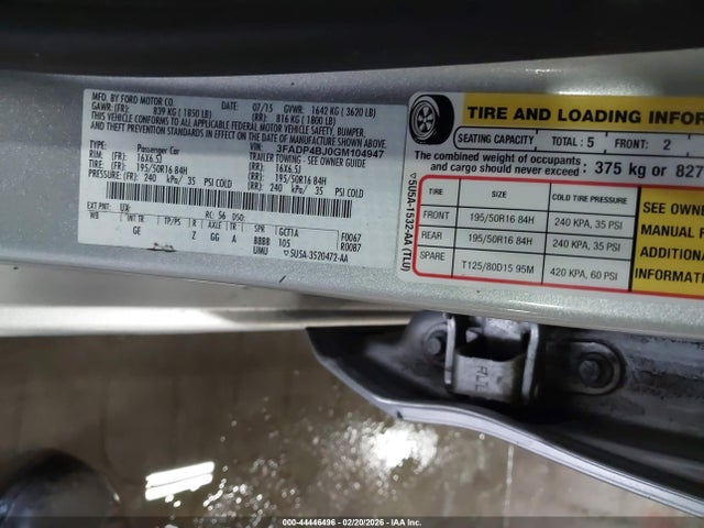 Ford FIESTA SE 2016 3FADP4BJ0GM104947 Image 9