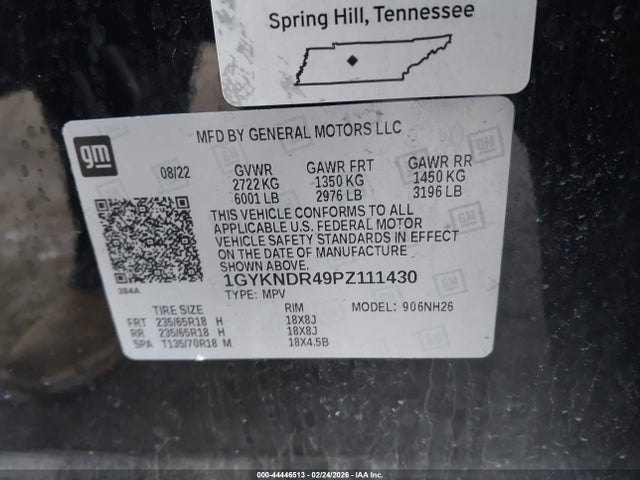 2023 CADILLAC XT5 1GYKNDR49PZ111430 Photo 8