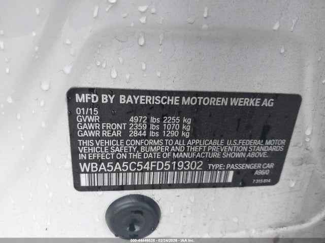 BMW 528I 2015 WBA5A5C54FD519302 Image 9
