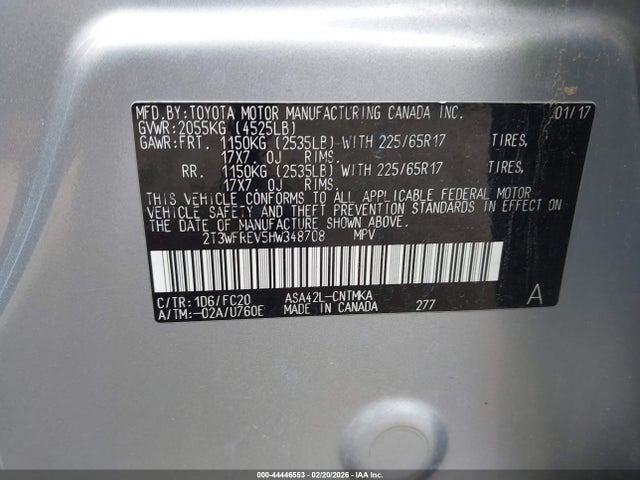 Toyota Rav4 Xle 2017 2T3WFREV5HW348708 Image 9