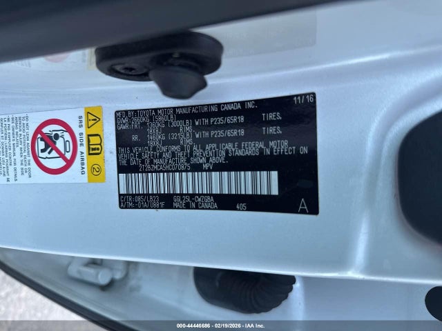 Продажа на аукционе авто 2017 Lexus Rx 350, vin: 2T2BZMCA5HC070875, номер лота: 44446686