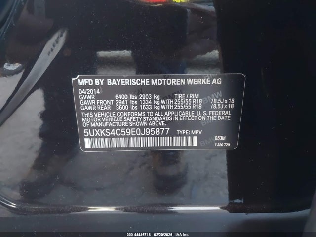 BMW X5 Xdrive35d 2014 5UXKS4C59E0J95877 Image 9