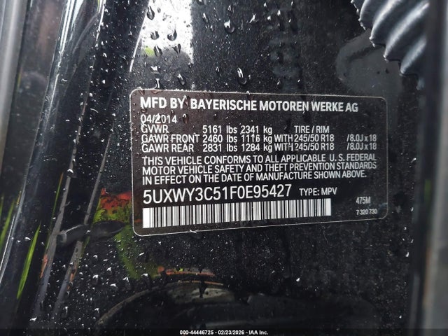 5UXWY3C51F0E95427 BMW X3 Xdrive28d