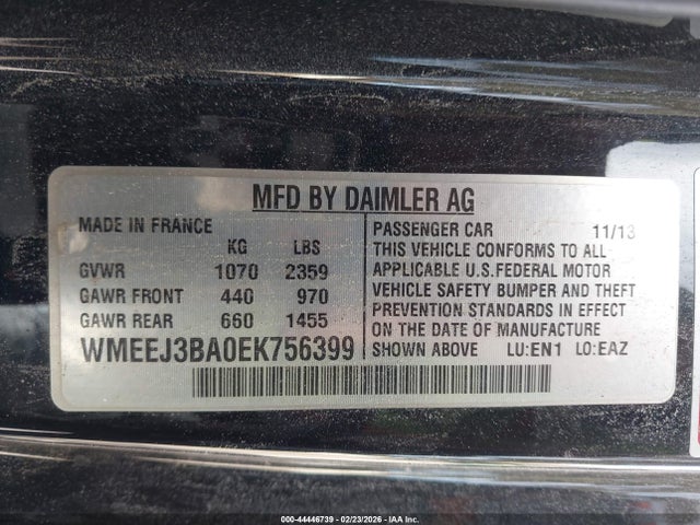 Smart Fortwo Pure 2014 WMEEJ3BA0EK756399 Image 9