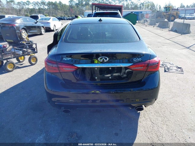 2018 Infiniti Q50 3.0t Luxe მანქანა იყიდება აუქციონზე, vin: JN1EV7AP0JM357736, აუქციონის ნომერი: 44446788