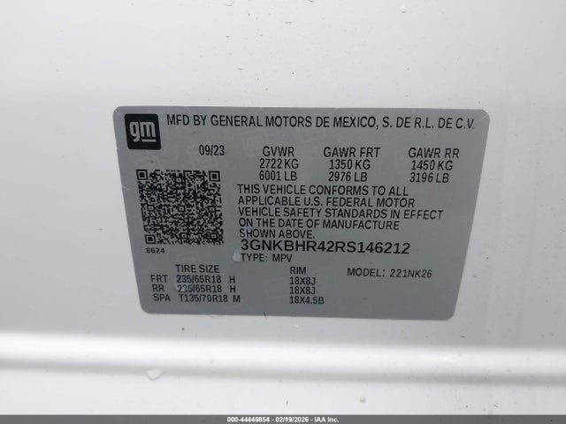 3GNKBHR42RS146212 Chevrolet Blazer