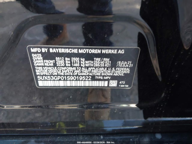 5UX53GP01S9019522 BMW X3 30 Xdrive