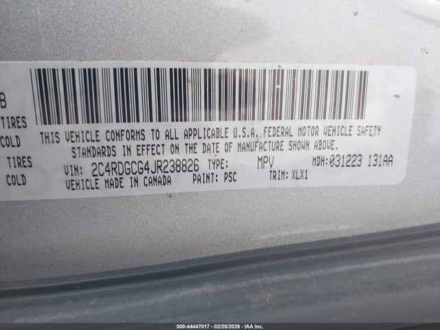 Dodge Grand Caravan Sxt 2018 2C4RDGCG4JR238826 Image 9