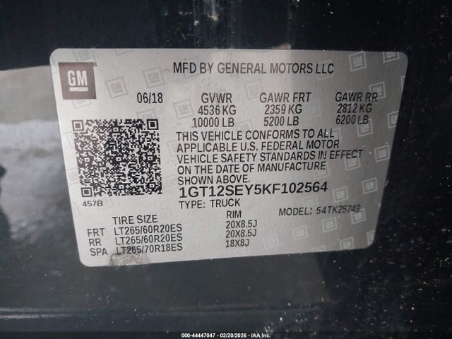 1GT12SEY5KF102564 GMC Sierra 2500hd Denali