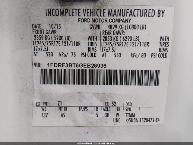 Ford F-350 Xl 2016 1FDRF3BT6GEB26936 Image 9