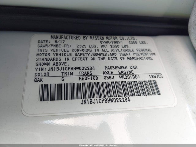 JN1BJ1CP8HW022294 Nissan Rogue Sport S