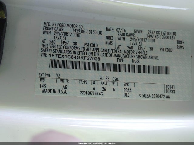 Ford F-150 Xl 2016 1FTEX1C84GKF27028 Image 9