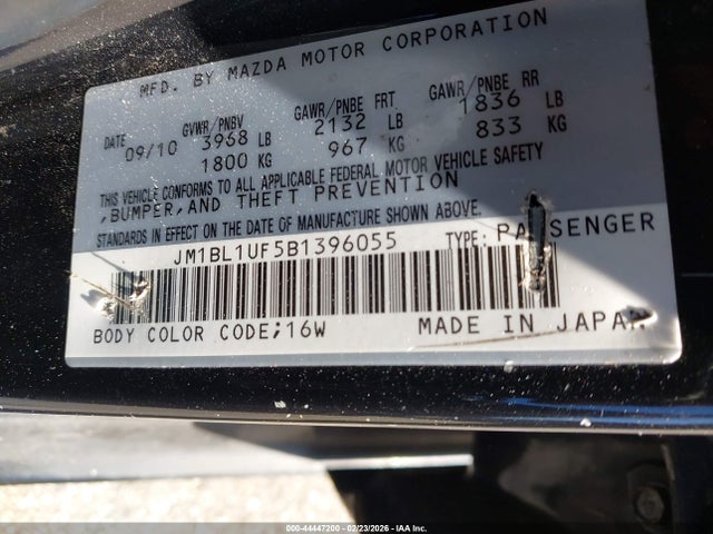 2011 MAZDA MAZDA3 JM1BL1UF5B1396055 Photo 8