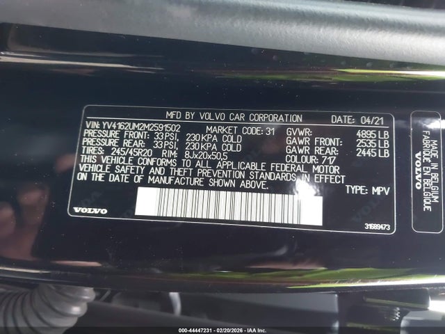 YV4162UM2M2591502 Volvo Xc40 T5 R-design