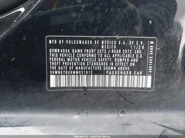 3VWN57BU9MM021512 Volkswagen Jetta 1.4t R-line/1.4t S