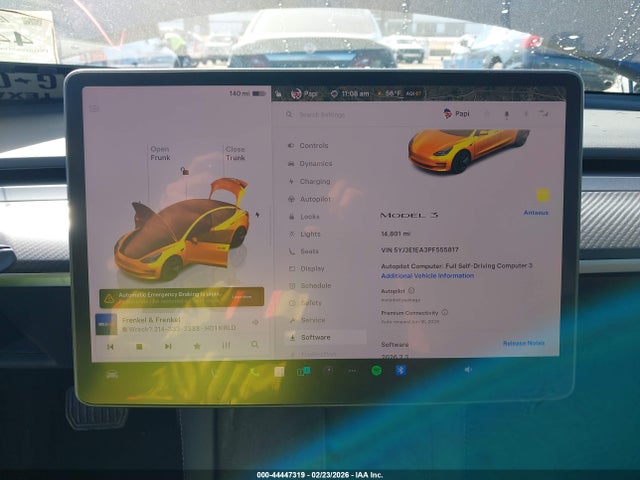 Aukcja sprzedaży 2023 Tesla Model 3 Rear-wheel Drive, vin: 5YJ3E1EA3PF555817, numer aukcji: 44447319