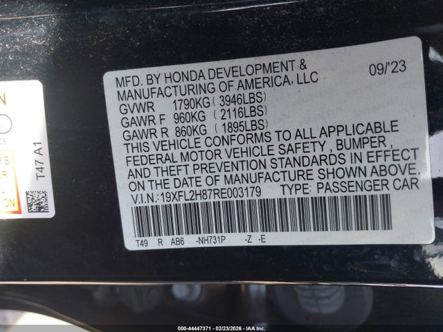 2024 HONDA CIVIC 19XFL2H87RE003179 Photo 8