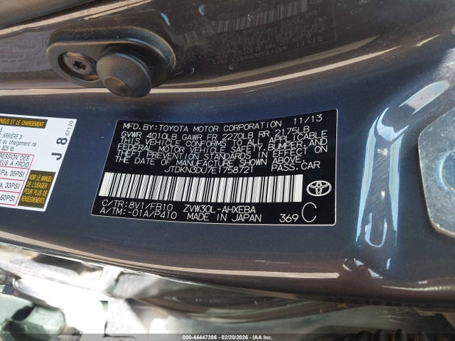 Toyota Prius Three 2014 JTDKN3DU7E1758721 Image 9