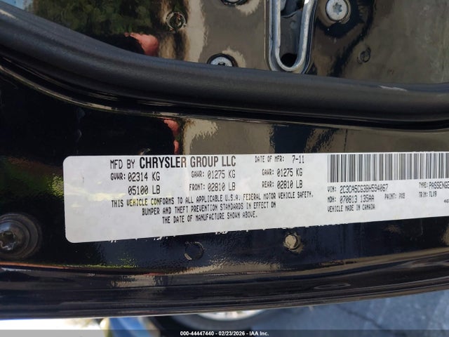 44447440 :رقم المزاد ، 2C3CA5CG3BH594067 vin ، 2011 Chrysler 300 Limited مزاد بيع