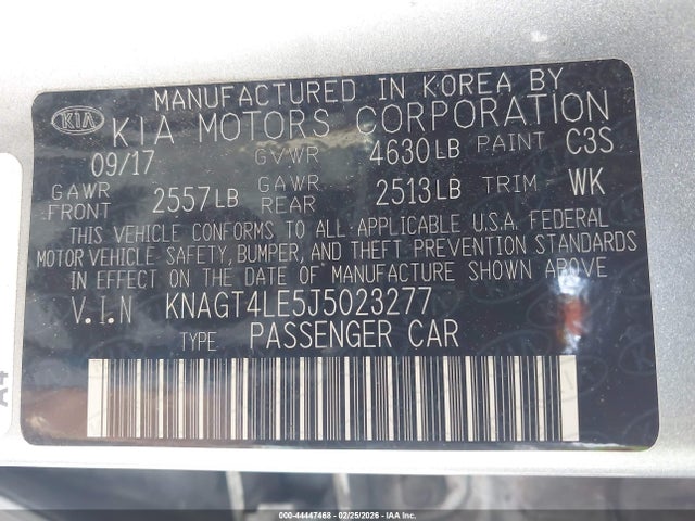 KNAGT4LE5J5023277 KIA Optima Hybrid Premium