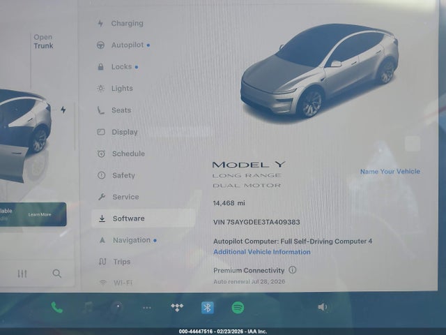 Aukcja sprzedaży 2026 Tesla Model Y, vin: 7SAYGDEE3TA409383, numer aukcji: 44447516