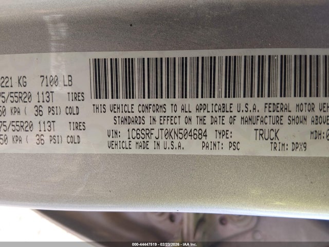 2019 RAM 1500 1C6SRFJT0KN504684 Photo 8