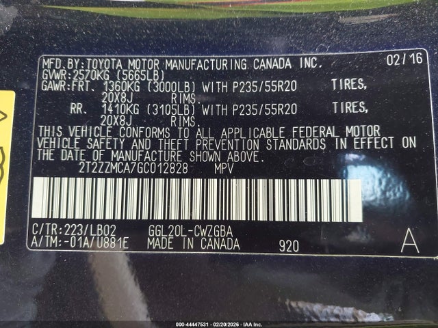 2016 LEXUS RX 350 2T2ZZMCA7GC012828 Photo 8