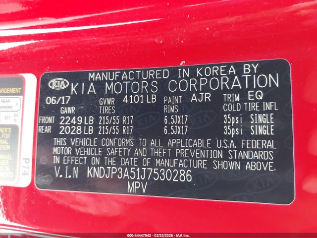 KIA SOUL + 2018 KNDJP3A51J7530286 Image 9