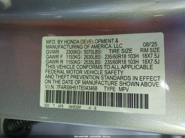 2026 HONDA CR-V HYBRID 7FARS6H51TE043468 Photo 8