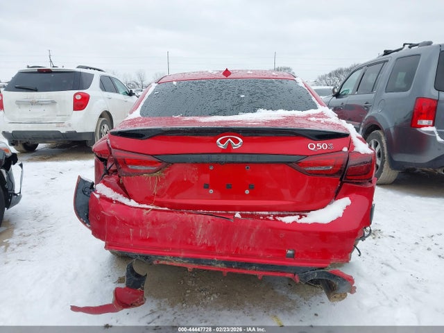 2023 Infiniti Q50 Red Sport 400 Awd მანქანა იყიდება აუქციონზე, vin: JN1FV7DR6PM590028, აუქციონის ნომერი: 44447728