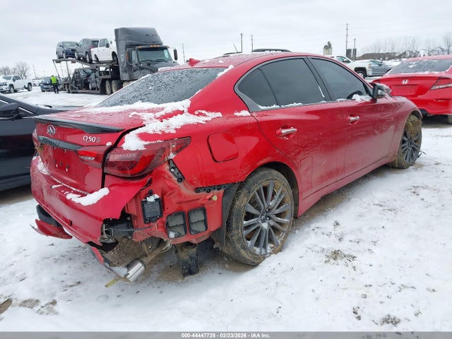 2023 Infiniti Q50 Red Sport 400 Awd მანქანა იყიდება აუქციონზე, vin: JN1FV7DR6PM590028, აუქციონის ნომერი: 44447728