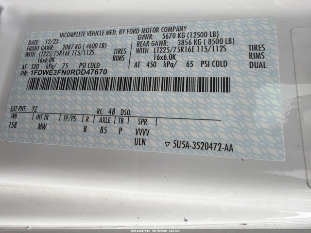 Ford E-350 Cutaway 2024 1FDWE3FN0RDD47670 Image 9