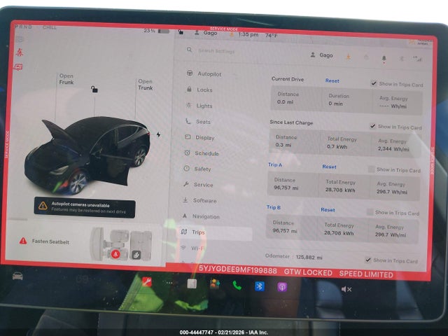 2021 TESLA MODEL Y 5YJYGDEE9MF199888 Photo 6