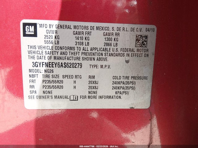 2010 CADILLAC SRX 3GYFNEEY6AS620279 Photo 8