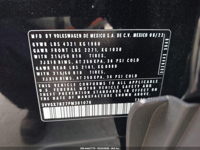 2023 VOLKSWAGEN TAOS 3VVSX7B27PM301076 Photo 8