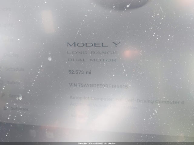 7SAYGDEE9RF195916 Tesla Model Y Long Range Dual Motor All-wheel Drive