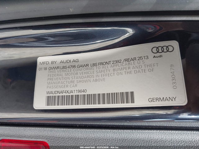 2018 AUDI A4 WAUDNAF4XJA119640 Photo 8