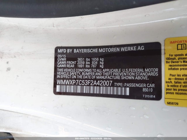 2015 MINI HARDTOP WMWXP7C53F2A42007 Photo 8