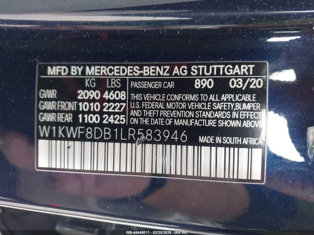 2020 MERCEDES-BENZ C 300 W1KWF8DB1LR583946 Photo 8