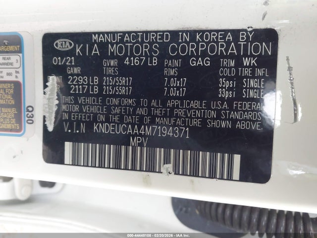 Продаж на аукціоні авто 2021 Kia Seltos S, vin: KNDEUCAA4M7194371, номер лоту: 44448108
