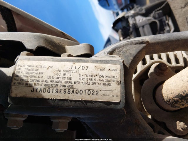 Aukcja sprzedaży 2008 Yamaha Xt250, vin: JYADG19E98A001022, numer aukcji: 44448109
