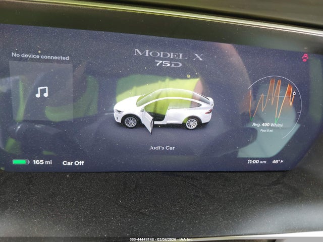 44448148 :رقم المزاد ، 5YJXCBE20HF076035 vin ، 2017 Tesla Model X 100d/75d/90d مزاد بيع