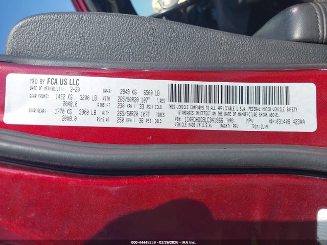 2020 DODGE DURANGO 1C4RDHDG9LC341966 Photo 8