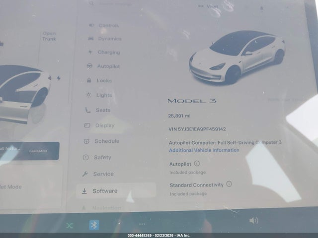 2023 Tesla Model 3 Rear-wheel Drive მანქანა იყიდება აუქციონზე, vin: 5YJ3E1EA9PF459142, აუქციონის ნომერი: 44448269